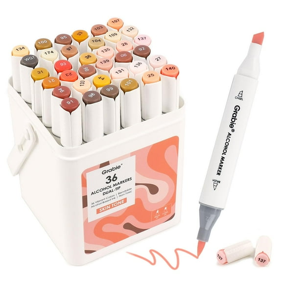 Set de tonos de piel Markers Grabie de 36 colores de doble punta