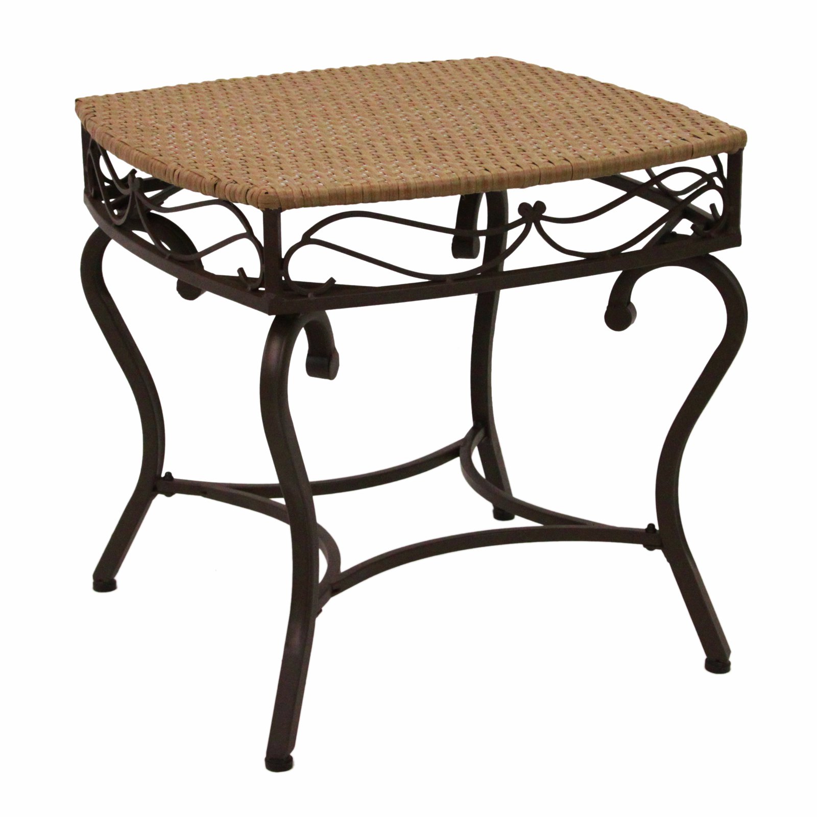 International Caravan Valencia Wicker Resin Patio Side Table Walmart