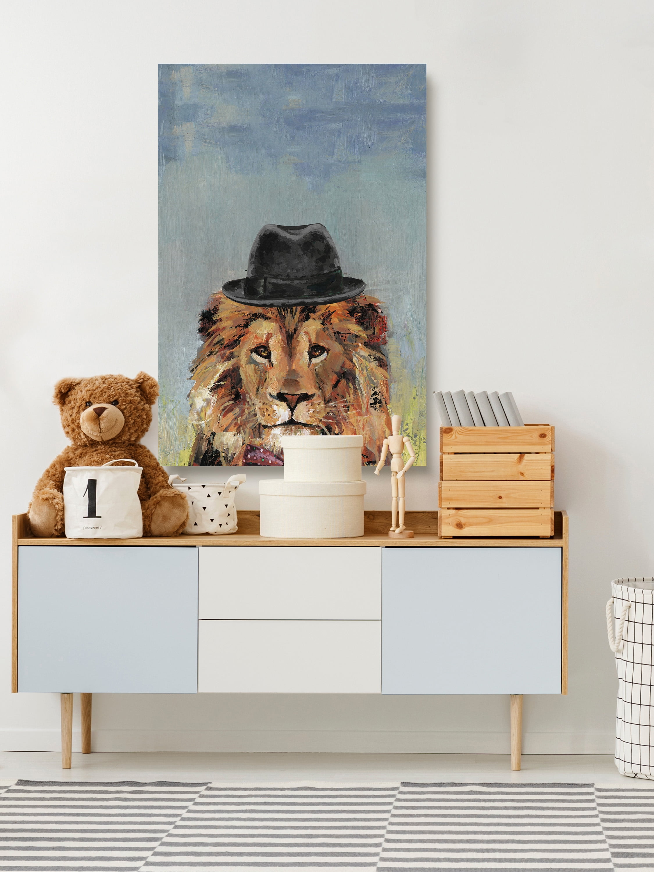 Marmont Hill Jazzy Lion Canvas Wall Art