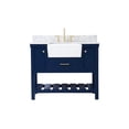 thumbnail image 3 of Elegant Decor Clement 42" MDF Single Bathroom Vanity with Backsplash in Blue, 3 of 8