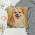 thumbnail image 2 of BCIIG Smiling Dog Graphic Decorative Cushion Throw Pillow Cover for Home - Aesthetic Home Decor for Living Room Sofa - 1PC 20x20in, 2 of 5