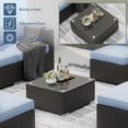 thumbnail image 4 of SUNCROWN 7-Piece Outdoor Patio Furniture Sofa Set All-Weather Black Wicker Sectional Conversation Set with Modern Glass Coffee Table and Cushions-Light Blue, 4 of 9