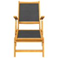 thumbnail image 2 of vidaXL Chaise Longue d'Extérieur avec Table en Bois Massif Acacia et Textilene, 2 of 5