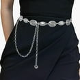 thumbnail image 3 of Zhengup Chain Belt for Women Metal Waist Chain Belt Concho Boho Western Belt, 3 of 8