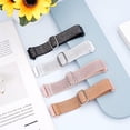 thumbnail image 5 of 20mm Shiny Stretchy Nylon Watch Bands Compatible for Samsung Galaxy Watch 6 5 4 44 40mm/Watch 5 Pro 45mm/ Watch 6 Classic 43 47mm/Watch 4 Classic 46 42mm,Adjustable Elastic Braided Sport Women Strap, 5 of 7