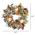 thumbnail image 2 of Thanksgiving, Harvest Festival, Halloween, Christmas Pastoral Decorative Wreath, 45cm Pumpkin Eucalyptus Leaves, 2 of 6