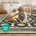 thumbnail image 4 of ODIKA 8'x10' Washable Area Rug Vintage Vinyl Music Retro Dj Turntable Border Player Cassette Record Flowing for Dining Room, Large Office, Lounge, Non-Slip Chair-Friendly Mat, 4 of 7