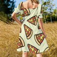 thumbnail image 3 of Pepperoni Robe Sans Manches Motif Pizza Vêtements d'Été pour Femmes Robes de Cérémonie, 3 of 4