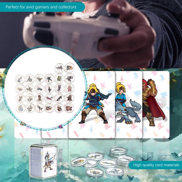 Tarjeta De Vinculación Del Juego Breath Of The Wild Nfc Chip The Legend Of Zelda Para Niños Regalo (Redondo) Likrtyny libre de BPA