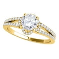 thumbnail image 1 of Aonejewelry 0.75 Ctw. Sassy Halo Diamond Engagement Ring 14K Yellow Gold, 1 of 4