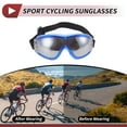 thumbnail image 3 of Gafas de montar para motocicleta Unique Bargains 1 Pc PC PU gafas de sol para deportes al aire libre para motocross, bicicleta de tierra, ATV, lente tono plateado, marco azul, 3 of 6