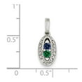 thumbnail image 3 of 14K White Gold Family Jewelry Diamond Semi-Set Pendant, 3 of 3