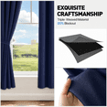 thumbnail image 5 of Blackout Curtains, 52 x 72 inch Blackout Curtains Set of 2 Panels, Thermal Insulated Room Darkening Curtains for Bedroom, Privacy Protection & Noise Reduce, Navy Blue, 5 of 7
