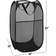thumbnail image 2 of Husfou - Cesto de ropa sucia plegable de malla con asas resistentes, 2 unidades, plegable para guardar, ideal para habitación infantil, dormitorio universitario o viajes., 2 of 8