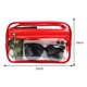 thumbnail image 4 of Riñoneras transparentes de PVC para mujer, riñonera a la cadera, bandoleras impermeables (rojo), 4 of 7