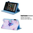thumbnail image 2 of Fire 7 Case (9th/7th/5th Generation, 2019/2017/2015 Released), Alltyech Slim Shell PU Leather Lightweight Auto Sleep Wake Smart Cover Kickstand Case for Amazon Fire 7 7-inch Tablet, Purple Grid, 2 of 6
