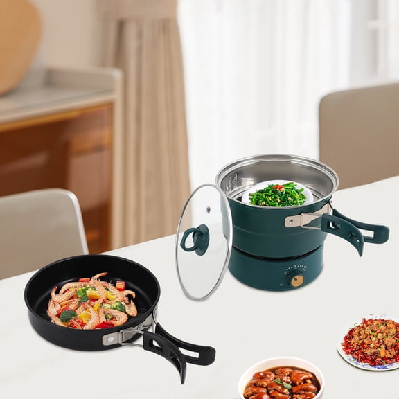 500W Multifunctional Portable Electric Hot Pot Mini Hot Pot Multi-function Knob Type for Pasta Noodles Ramen Oatmeal