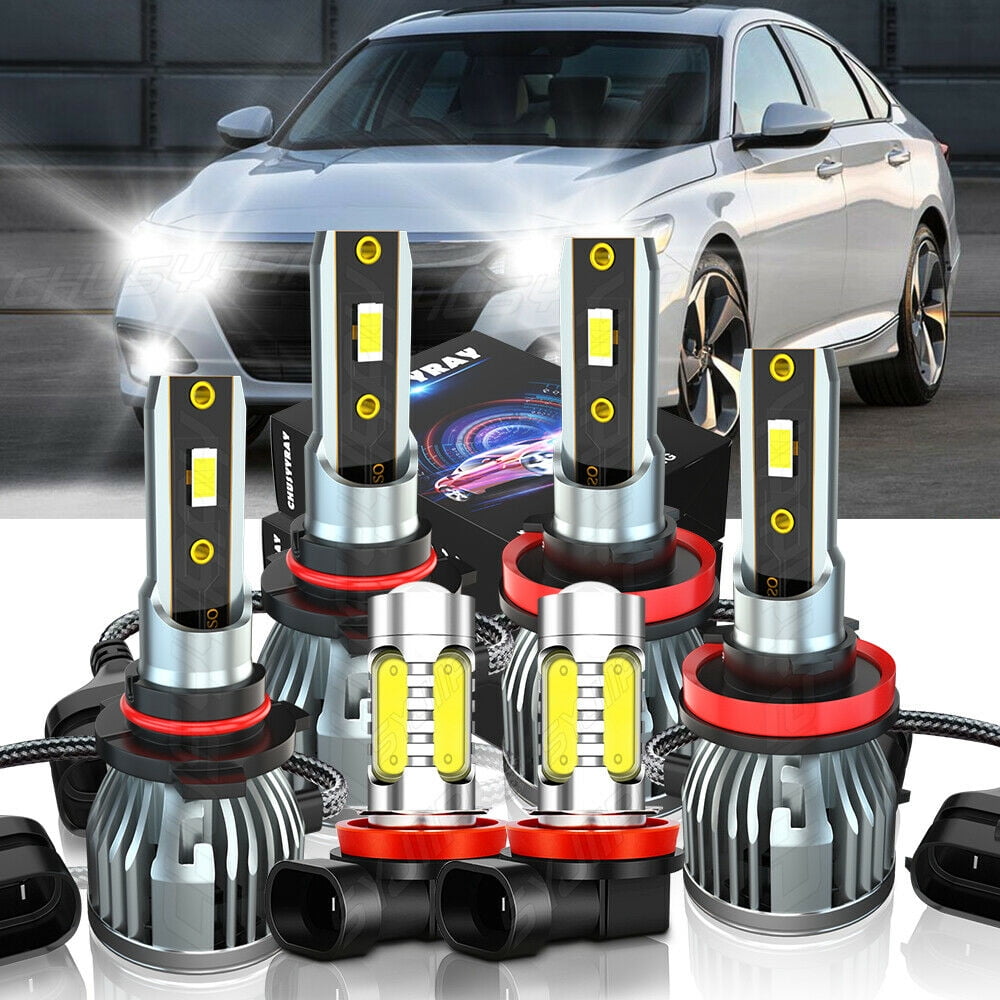 For Honda Ridgeline 2017 2018 2019 2020 6x LED Headlight + Fog Light Bulbs kit