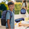 thumbnail image 2 of Pzuqiu Galaxy Wolf 17 Inch Kids Backpack Set 4PCS Heavy Duty Durable School Backpack with Insulated Lunch Bag Pencil Case Water Bottle Holder Lightweight Schoolbag for Daily Use, 2 of 7
