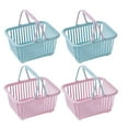 thumbnail image 1 of 4Pcs Small Plastic Baskets with Handles for Bathroom Kitchen Playroom Shopping, 1 of 9