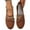 Brown, variant on LSLJS Flat Round Toe Weave Shallow Cut Hollow Breathable Sleeve Sole Work Shoes, Women's Walking Shoes