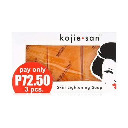 Kojie San 3-Pack Skin Whitening Lightening Bleaching Kojic Acid (Best Skin Whitening Soap For Babies)