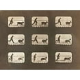 thumbnail image 2 of Muybridge, Eadweard J. 24x19 Black Ornate Wood Framed with Double Matting Museum Art Print Titled - Motion Study: Man Chasing A Goat, 2 of 4