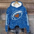 thumbnail image 4 of Womens Hoodies 2025 Game Day Sequin Football Graphic Long Sleeve Sweatshirts Fall Winter Casual Trendy Loose Fit Pullover Tops, 4 of 5