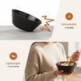 thumbnail image 3 of Homienly 6-Pack 50 oz Wheat Straw Bowls, Lightweight & Unbreakable, Microwave & Dishwasher Safe, Black, 3 of 9