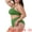 Green, variant on DARING DIVA Plus Size Two Piece Swimsuit for Women Scoop Neck 1X Black