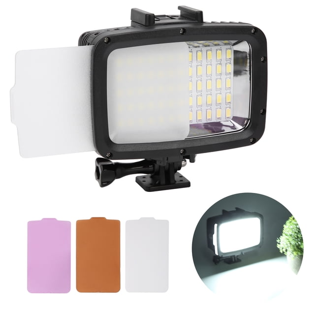 40M Waterproof Video Fill Light, 5500-6000K Photography PC SLR Camera LED Light, With 3 Colors Soft Light Boards