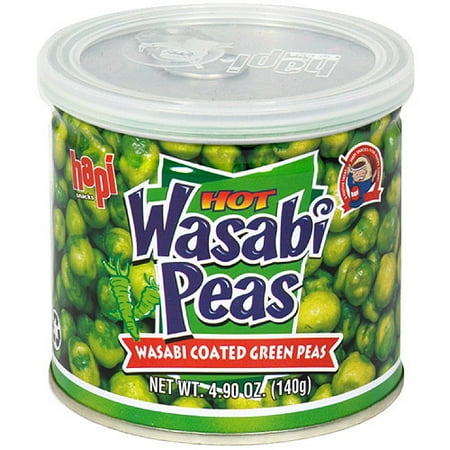 Hapi Snacks Hot Wasabi-Coated Peas, 4.9 oz (Pack of 12)