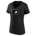 thumbnail image 2 of Women's Black Philadelphia Flyers Alternate Logo V-Neck T-Shirt, 2 of 3