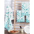 thumbnail image 2 of Turquoise Polka Dot Kitchen Dish Towels for Drying Dishes Set of 2, Modern Art Abstract Watercolor Dot Waffle Weave Microfiber Hand Tea Bathroom Towels Quick Dry & Absorbent Towel 15.7x23.6, 2 of 7