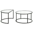 thumbnail image 2 of Evelyn&Zoe Luna Round & Demilune Nested Coffee Table, Blackened Bronze, 2 of 5