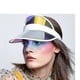 thumbnail image 2 of Sombreros con visera de plástico transparente, protección UV, sombrero para el sol, gorros deportivos ajustables para la playa para mujeres, hombres, deportes, actividades al aire libre, 2 of 5