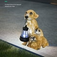 thumbnail image 5 of Solar Powered Resin Puppy Statue with LED Light Outdoor Garden Courtyard Decor Energy-Saving Weather-Resistant for Animal Lovers, 5 of 8