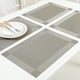 thumbnail image 4 of Manteles Individuales para 6 Sillas, Tapete de Mesa Antideslizante, Resistente al Calor, Fácil de Limpiar, Lavable, Práctico y Decorativo para el Hogar, Restaurante, Hotel etc. (Plateado-6), 4 of 5