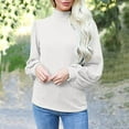 thumbnail image 2 of HAiming Sweatshirts for Women Puff Long Sleeve Turtleneck Pullover Tops 2025 Fall Plus Size Loose Casual Clothes, 2 of 7