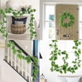 thumbnail image 3 of Nvzi 4-piece artificial turtle back bamboo leaf vine, 5.9-foot false hanging plant vine, used for garden porch, terrace, jungle banquet party, beach birthday indoor and outdoor decoration, 3 of 4