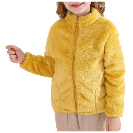 

RPVATI Infant Baby Girls Toddler Long Sleeve High Neck Thicken Coat Fleece Outerwear Zip Up Warm Winter Clothes 6M-7Y