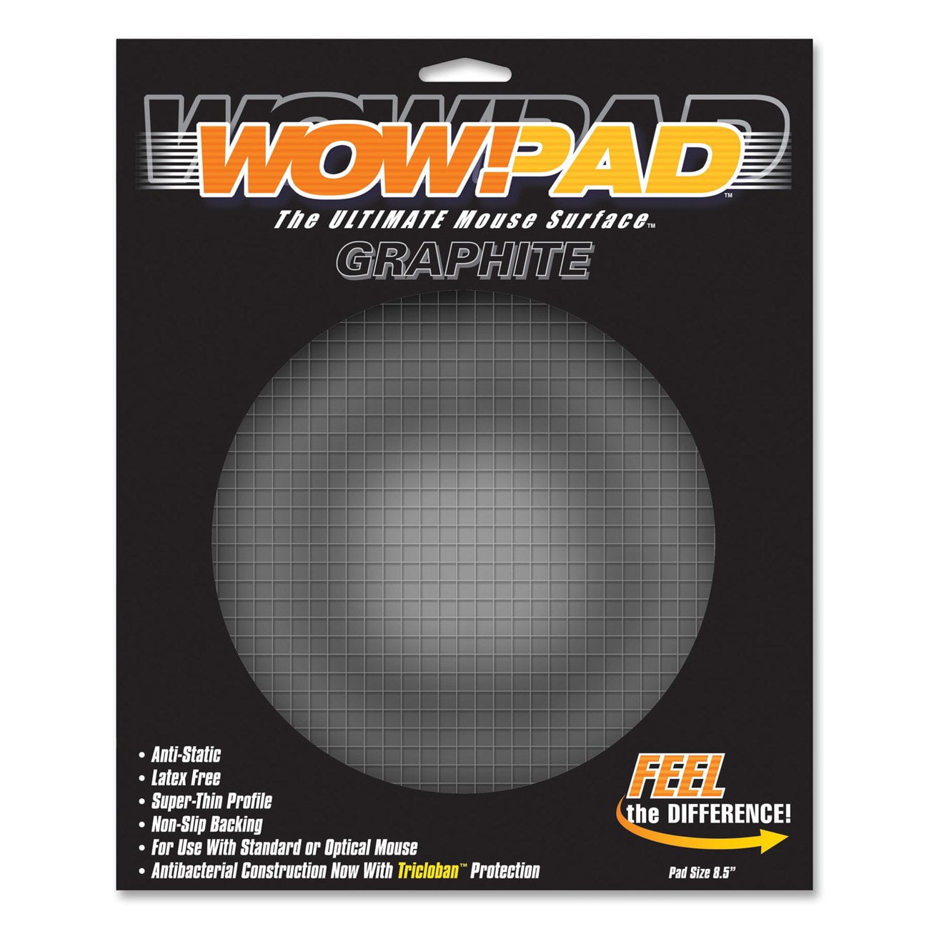 WOW!PAD 8DG55 8.5" Diameter Graphite Tech Mouse Pad, Super Thin Profile ...