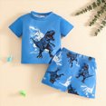 thumbnail image 2 of HCNTES Toddler Boy Sleepwear Construction Dinosaur Print Set 2-Piece Boys Summer Clothes Ideal for Bedtime Routines and At-Home Play, 2 of 6
