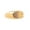 Gold brown, variant on Men's Women's Stainless Steel Vintage Personalized Oval Dark Blue Gemstone High Polish Wedding Ring Gold Size 9