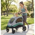 thumbnail image 2 of Extra Large Dog Stroller for Big Dogs – 135lbs Max Load, Foldable Pet Carrier with Shock Absorption, 4 Wheels & Brake System – Outdoor Walks, Travel, Puppy Stroller, 2 of 8