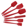 thumbnail image 2 of Juego de 6 espátulas de cocina resistentes al calor para mezclar crema pastelera , Rojo, 2 of 8