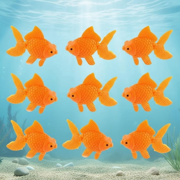 Aquarium Fish Bowl Tank Artificial Floating Plastic Orange Decor Goldfish Ornament Fish Tank Decoration