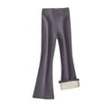 thumbnail image 7 of AherBiu Teen Girls Clothes Flare Pants Fleece Lined Leggings Stretchy High Waisted Bell Bottom Trousers, 7 of 7