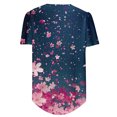 thumbnail image 5 of Women's 2025 T Shirts Fashion Summer Eyelet Tops Ladies Floral Print Tunic Blouse Short Sleeve Tees, 5 of 5