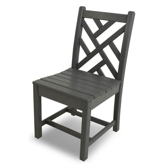 POLYWOOD Chippendale Dining Side Chair in Mahogany